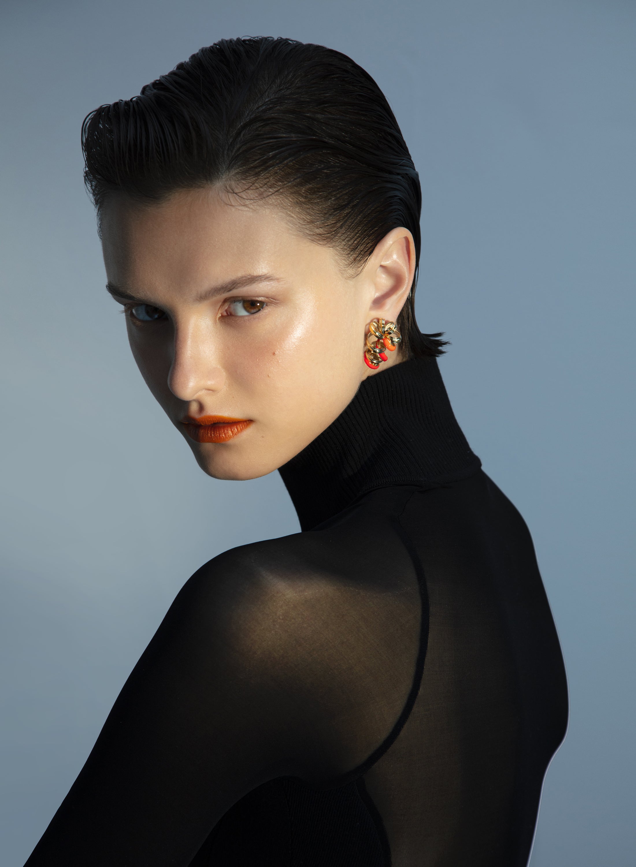 Doodle Orange Trucioli Earrings