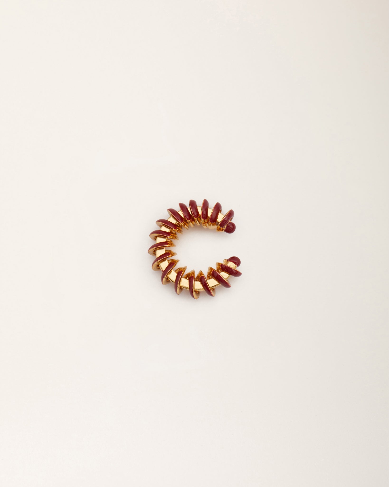 Swirl Ear Cuff Orient Red