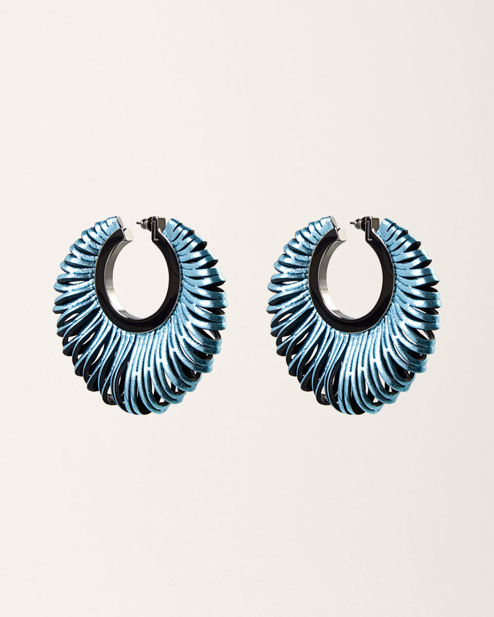 Revolve Leather Earrings Made in Italy SOLE STUDIO